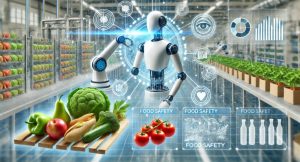 Robot ensuring food safety and quality in automated production lines