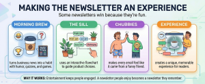 interactive and entertaining newsletter examples including quizzes humor and personalized content