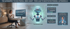 AI assistant monitoring emails, LinkedIn messages, and business communication to automate lead handling