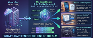 Small language models powering smartphones, laptops, and connected devices with optimized local processing